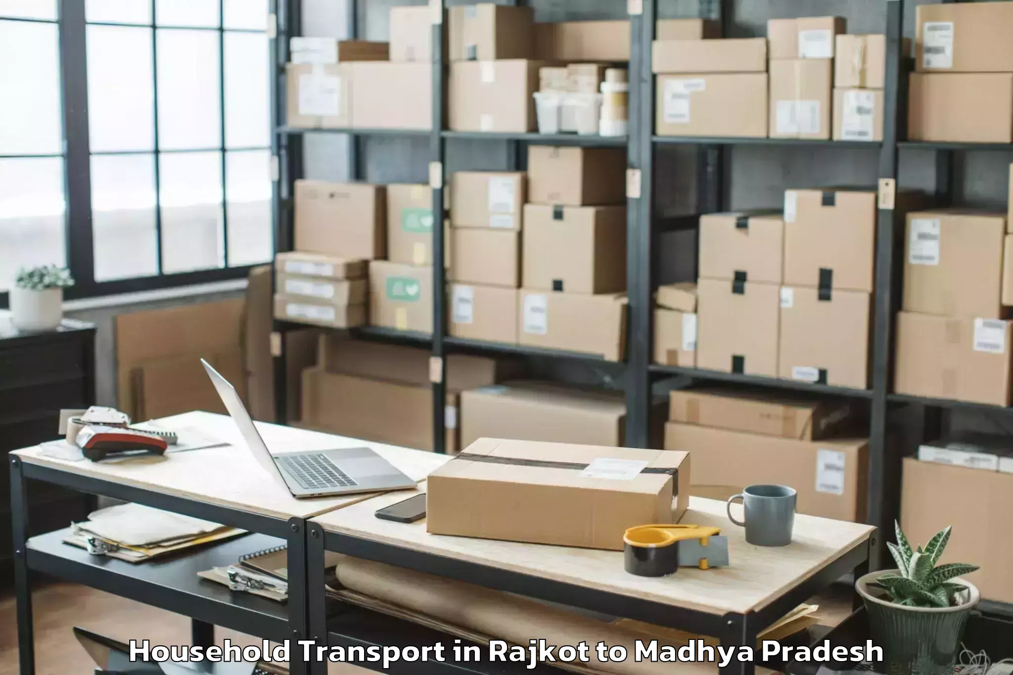 Book Rajkot to Garh Rewa Household Transport Online